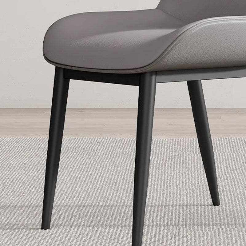 Modern PU Leather Steel Cushion Dining Chair