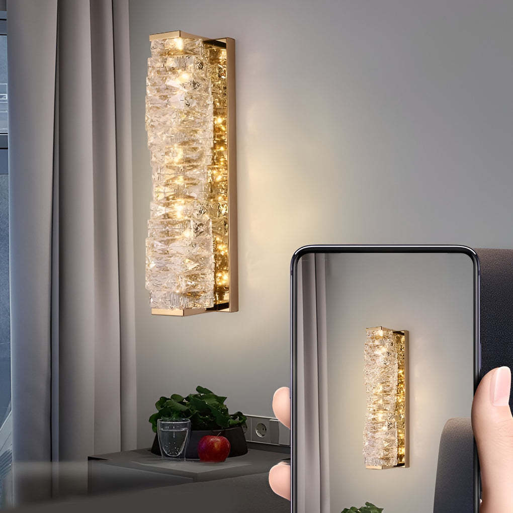 Creative Crystal Three Step Dimming Light LED Modern Wall Sconce Lighting Wall Lamp-Lighom