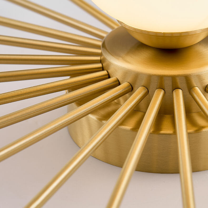 Glass Ball Semi-Flush Ceiling Light