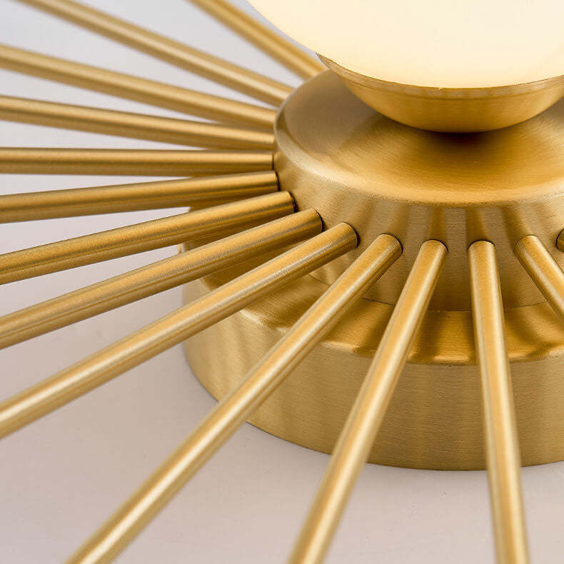 Glass Ball Semi-Flush Ceiling Light