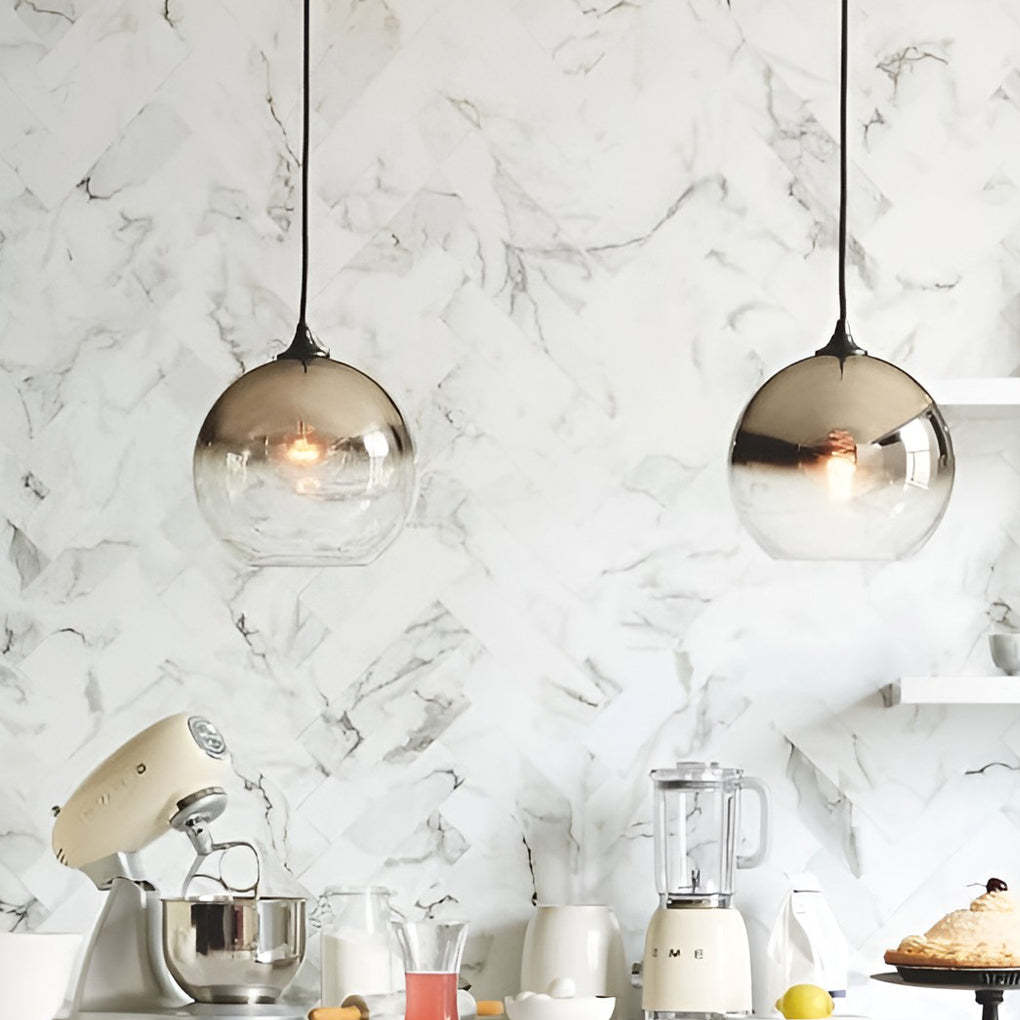 Globe Design Industrial Pendant Lighting Modern Glass LED Kitchen Lighting Dining Room Lighting Ceiling Light-Lighom