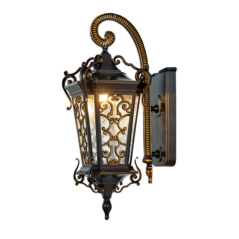 Retro Pattern Outdoor Waterproof European Style Wall Lamp Exterior Lights-Lighom