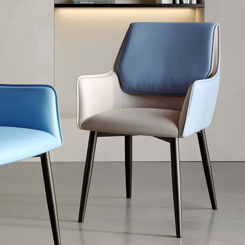 Modern Microfiber Leather Tapered Dining Chair