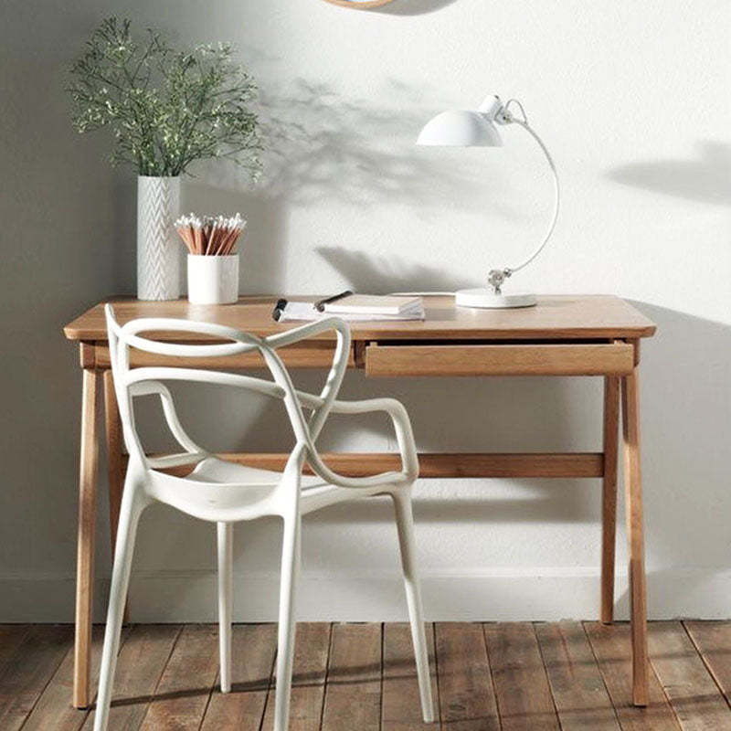 Contemporary Curved Plastic Acrylic Dining Chair — Transparent