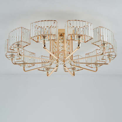 Modern Crystal 6/8/10/12-Light Flush Mount