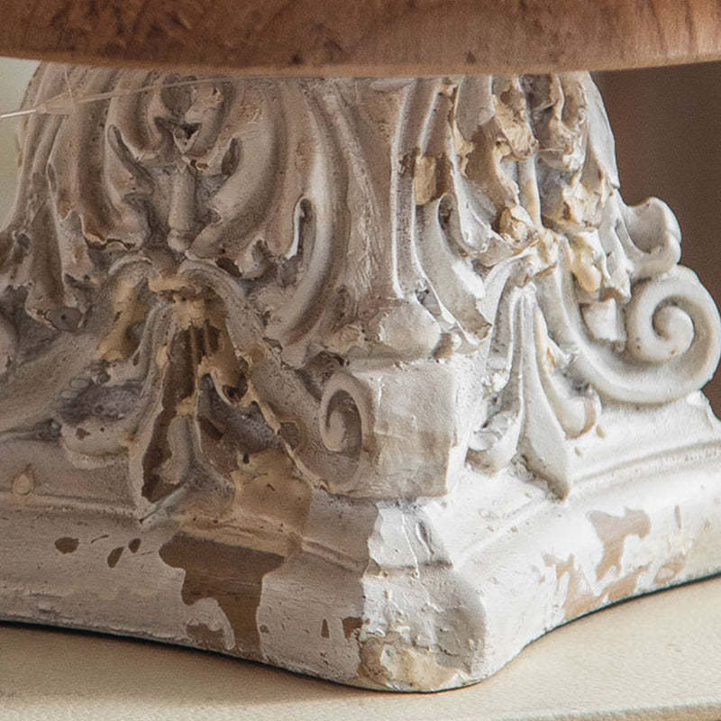 Vintage Carved Cedar Magnesium Tray Table
