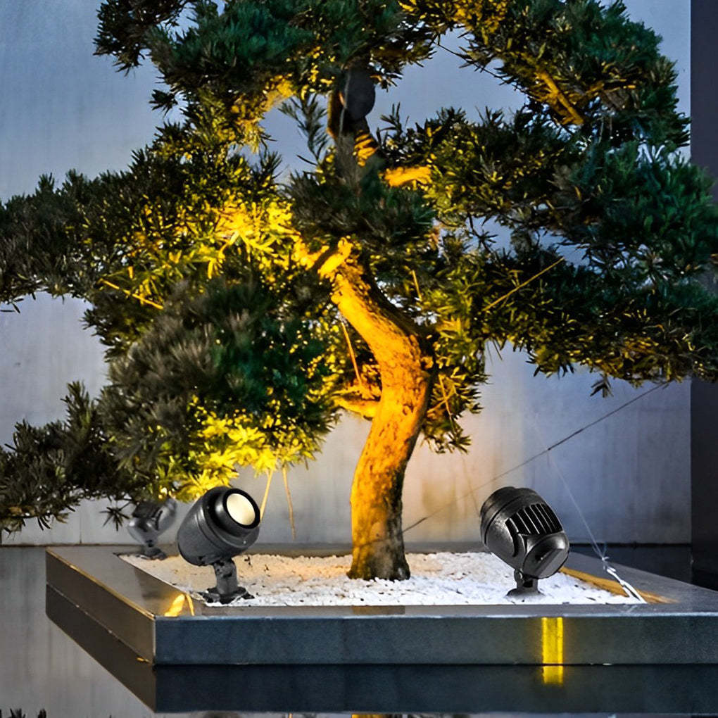 Round Waterproof LED Adjustable Modern Outdoor Spotlights Tree Spot Lights-Lighom