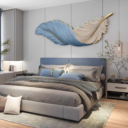 Luxury Creative Feathers USB DC5V Remote Control LED Modern Wall Lights-Lighom