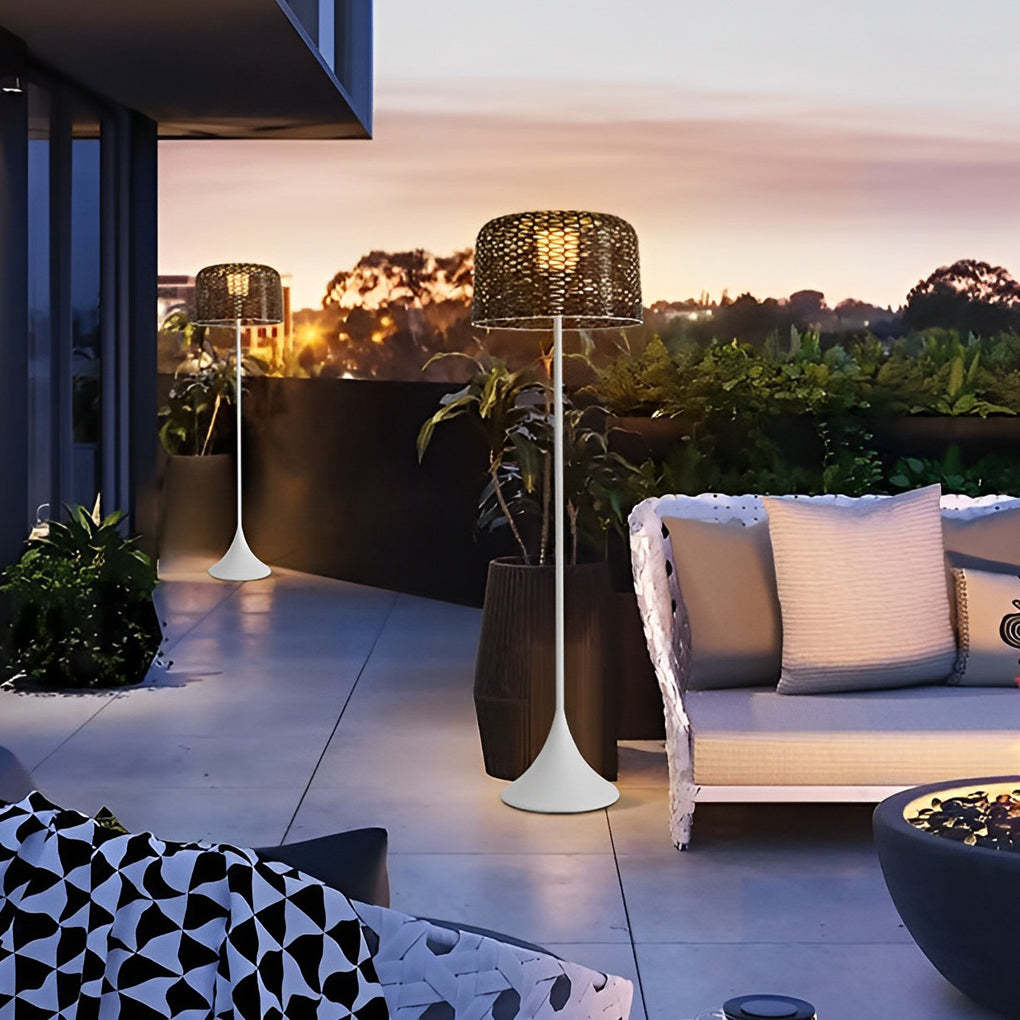 1-light Mesh Outdoor Floor Lamp-Lighom