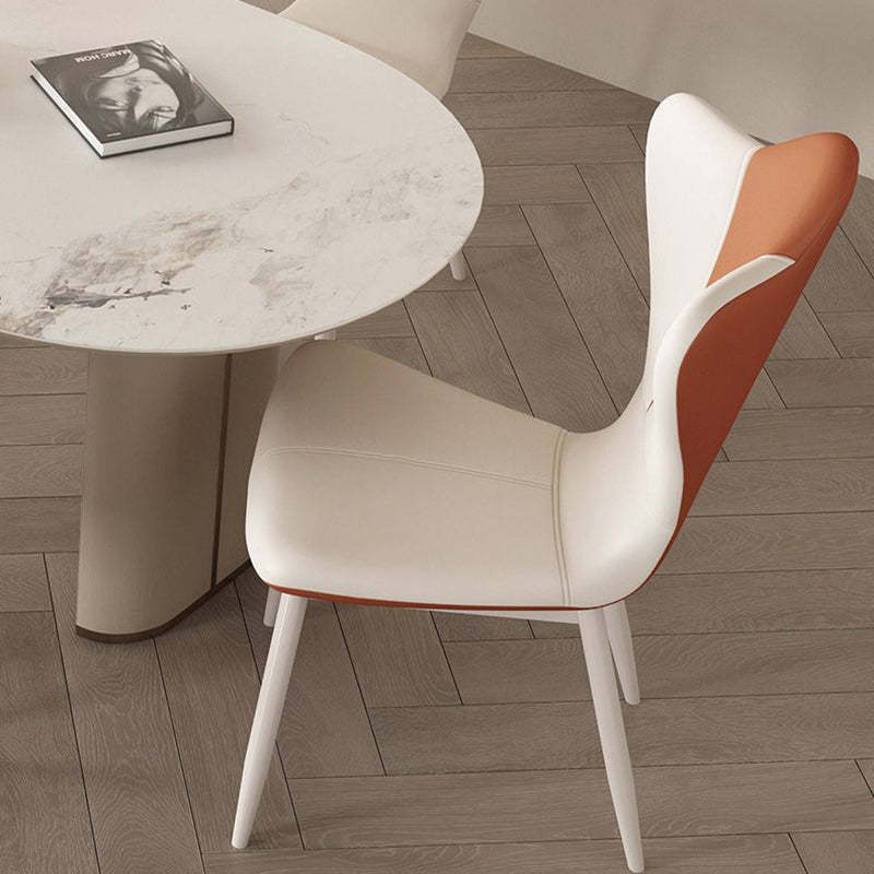Petal Leather Upholstered Vanity Stool