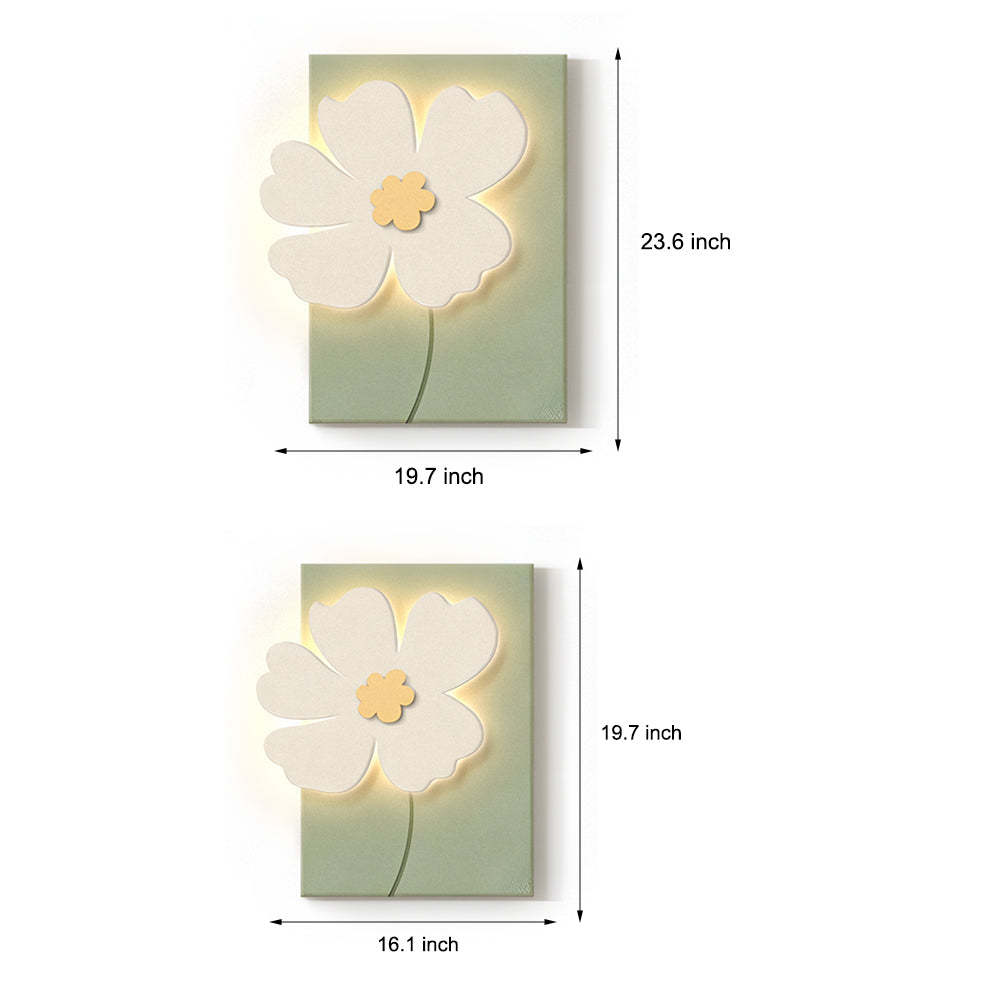 Flowers 3D Sandstone USB Remote Decorative Wall Painting