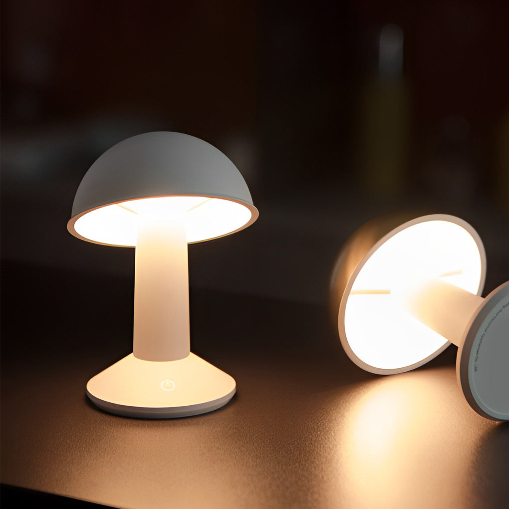 Cordless Touch Control Tiltable Mushroom Table Ambient Lamp-Lighom