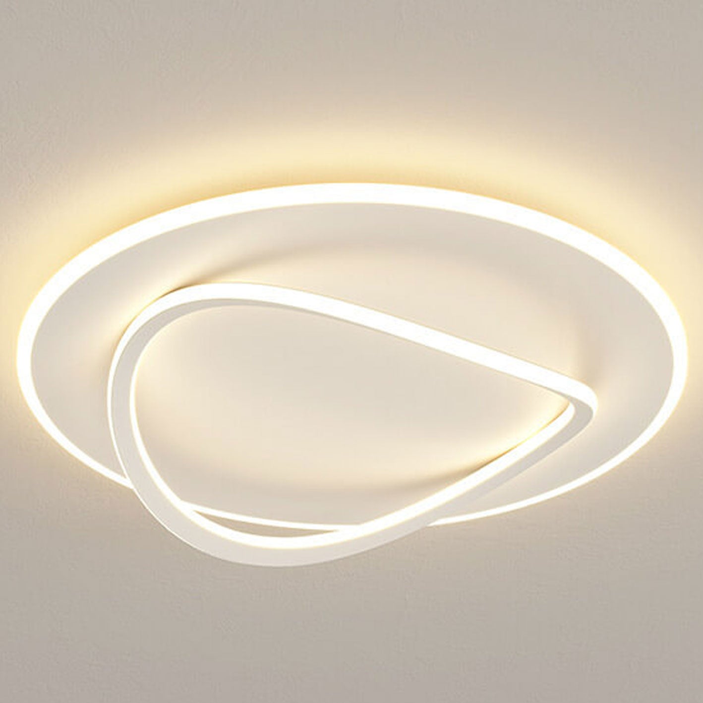 Nordic Minimalist Round Oval LED Flush Mount Light
