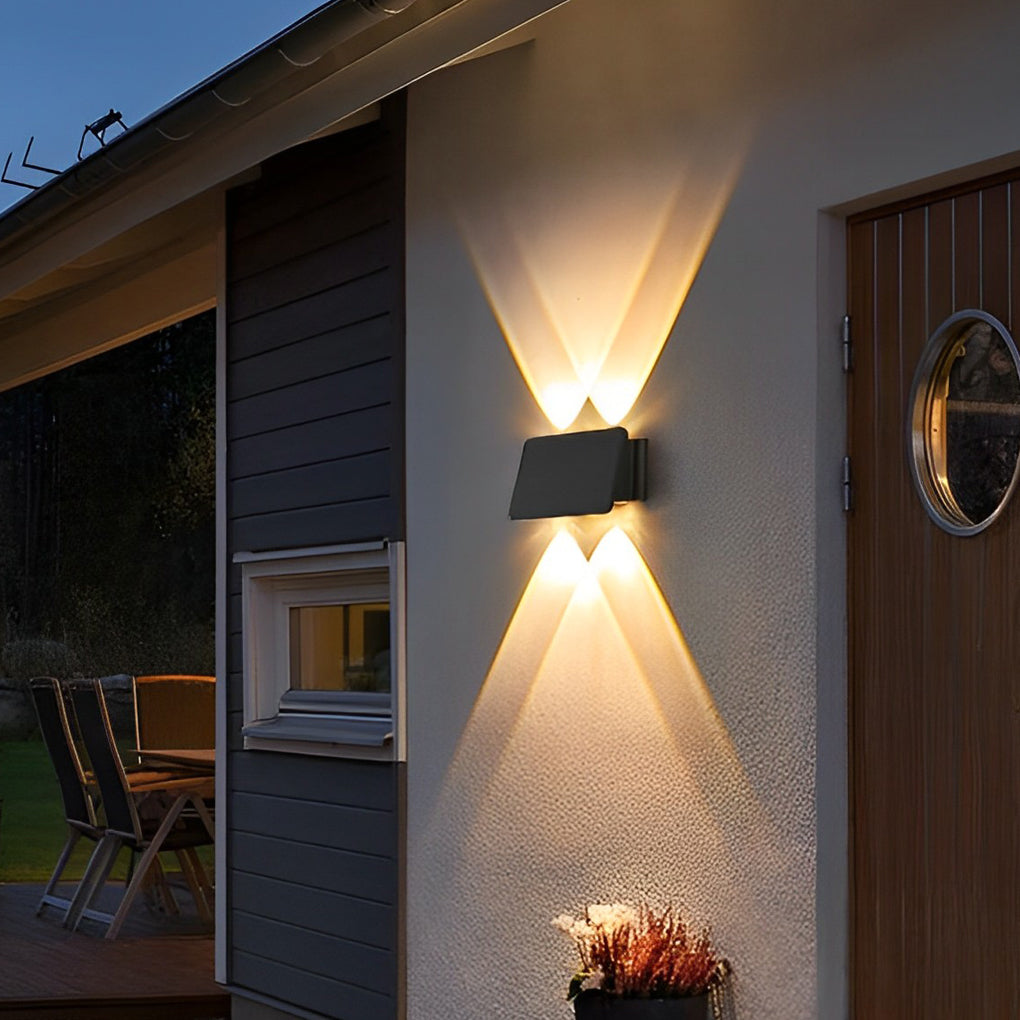 Modern washer ash black outdoor wall lighting — 4-Light / Set of 2