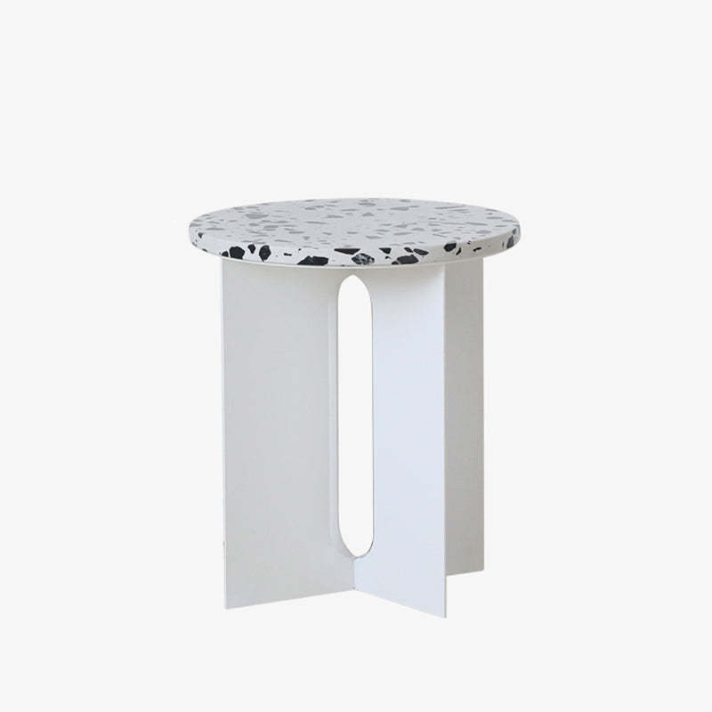 Modern Round Terrazzo Steel Coffee Table