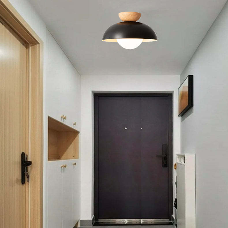 Minimalist Round Iron Glass Ceiling Light