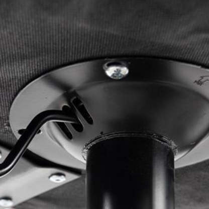 Minimalist Leather Metal Bar Stool — Electroplated Stool Legs / Light Gray