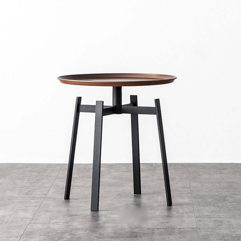 Retro Round Iron End Table