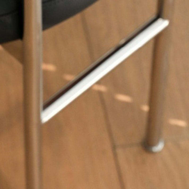 Nordic Half-Round Leather Metal Wood Dining Chair