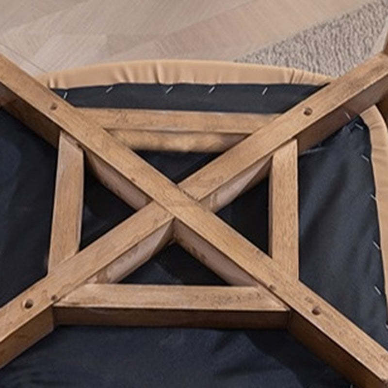 Contemporary Leather Wood Dining Chair