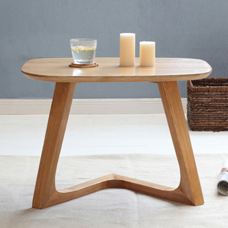 Vintage Wood V-Shape Base End Table