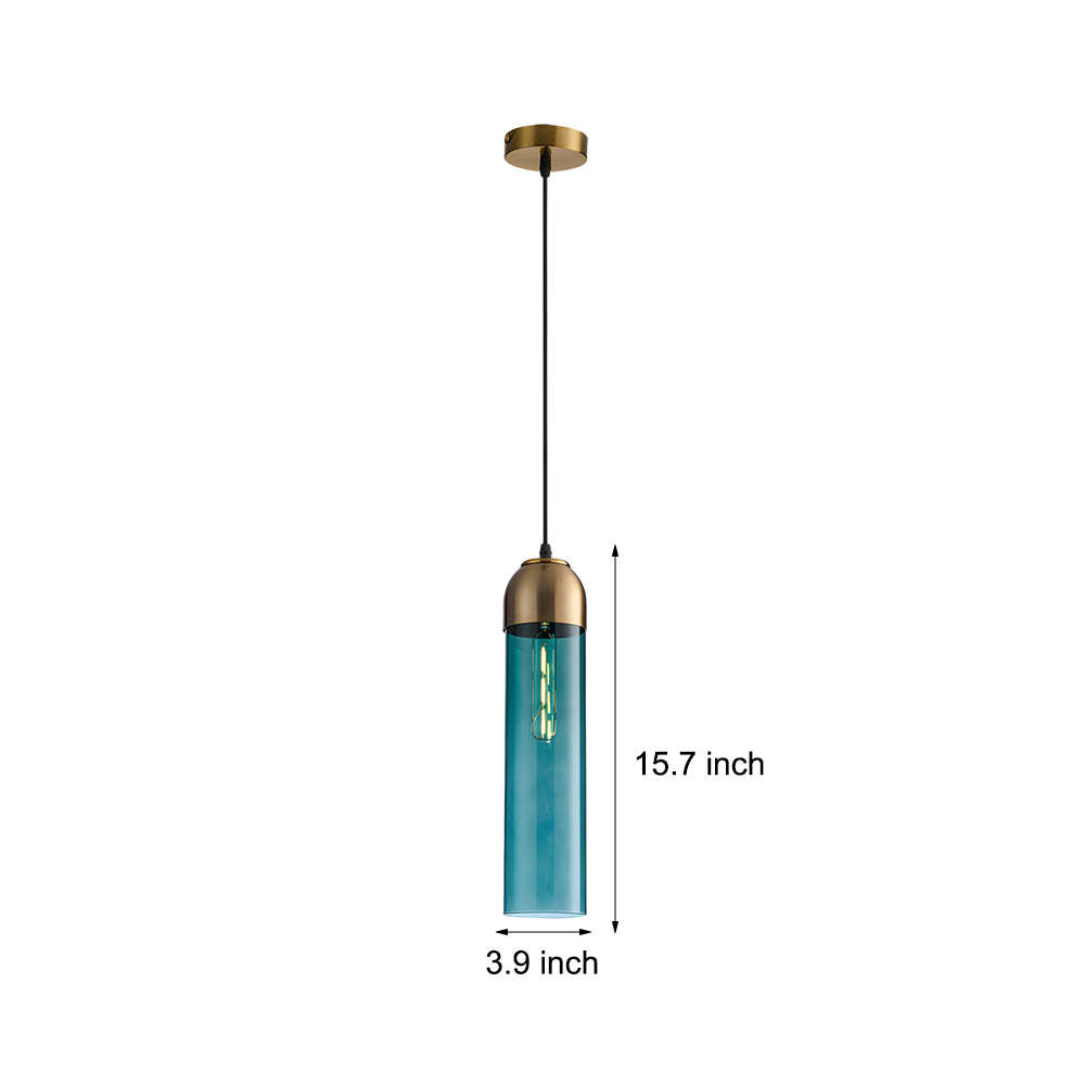 Long Tube Glass Bottle Nordic Small Chandelier