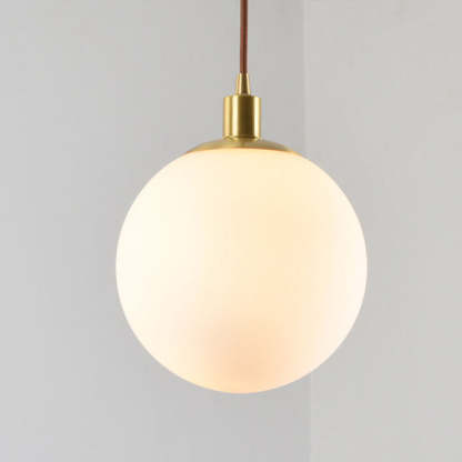 Nordic Minimalist White Orb Pendant Light