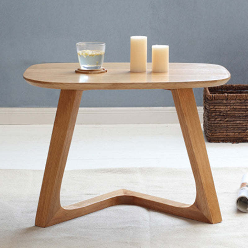 Vintage Wood V-Shape Base End Table