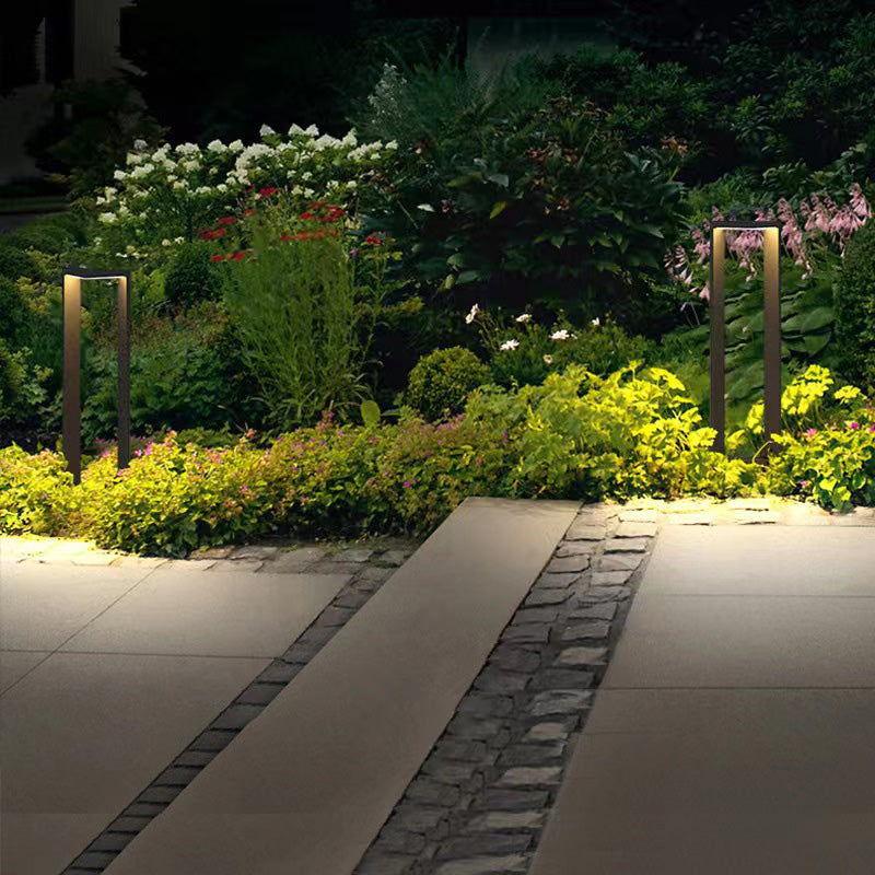 Minimalist Rectangular Aluminum Acrylic LED Landscape Light