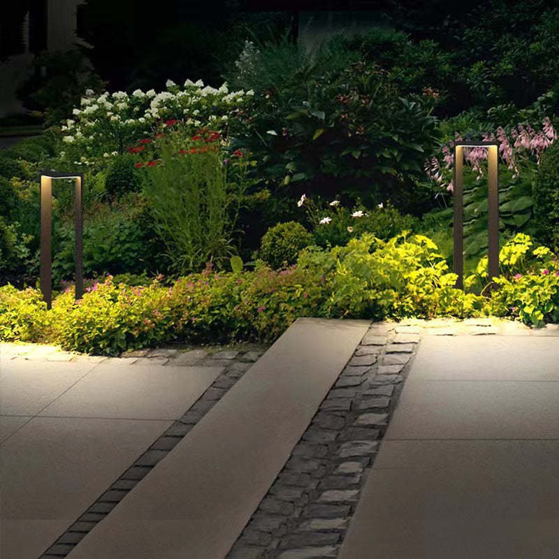 Minimalist Rectangular Aluminum Acrylic LED Landscape Light