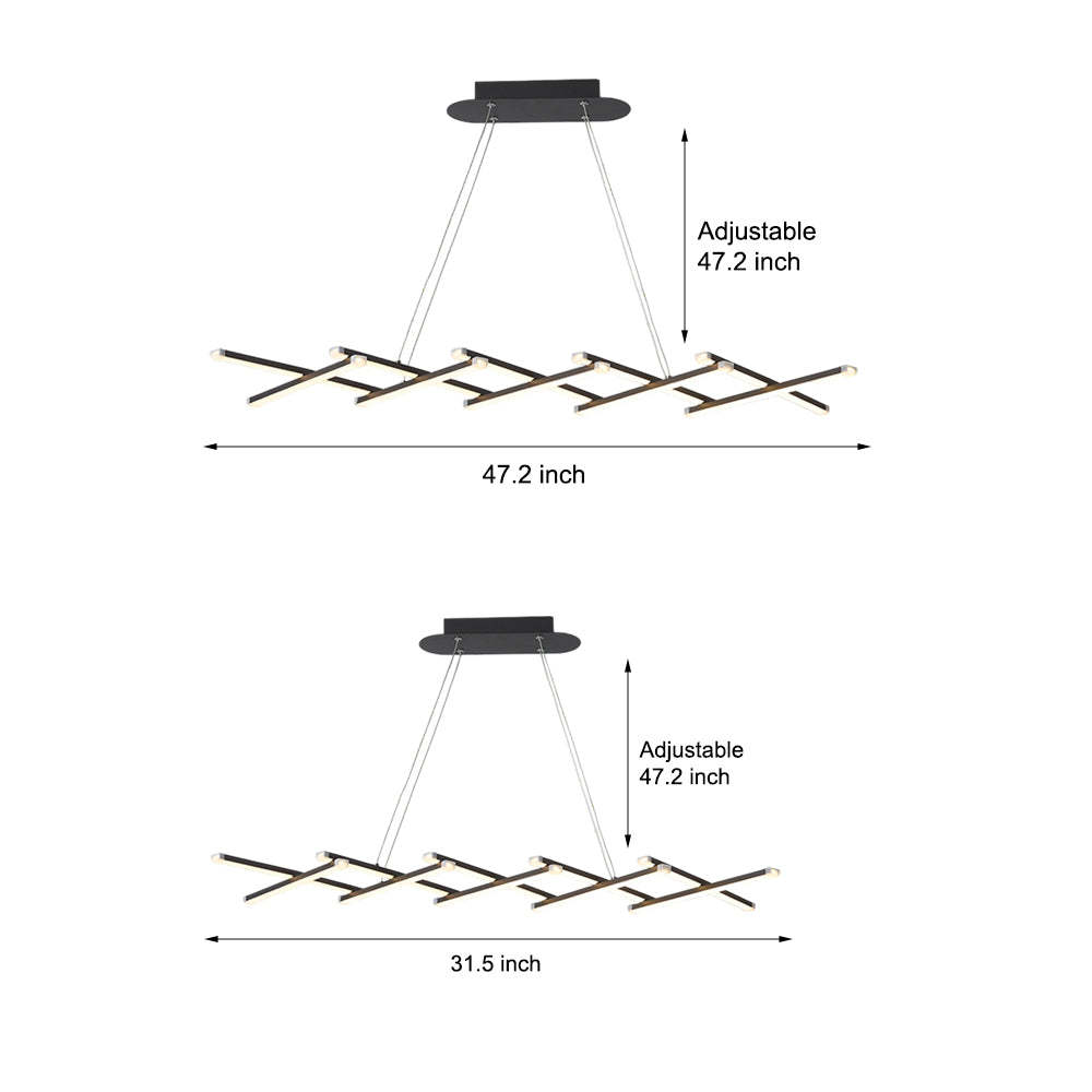 Retractable Dimmable Remote Control LED Pendant Light