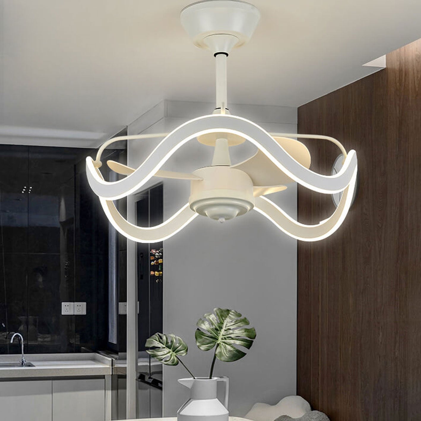 Modern Circular Silent Inverter Ceiling Fan Light