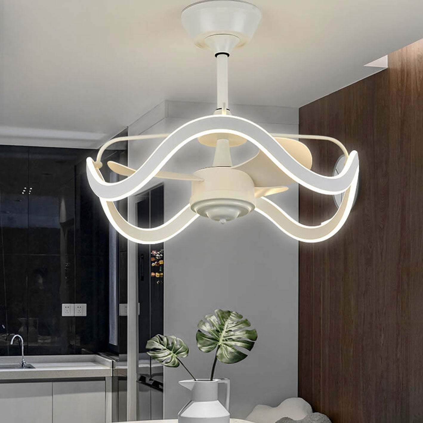 Modern Circular Silent Inverter Ceiling Fan Light