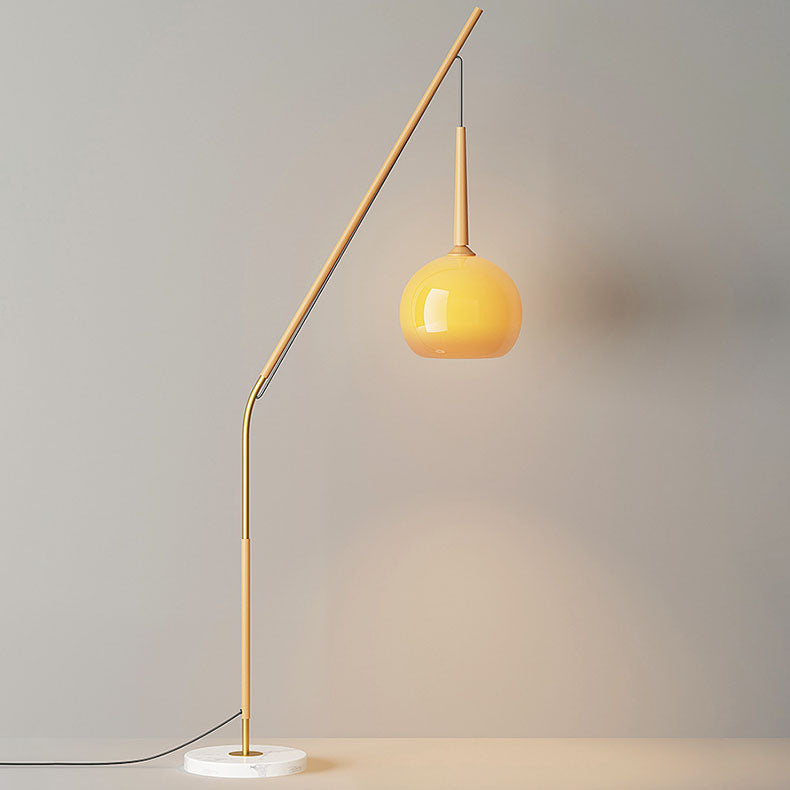 Vintage Orb Iron Glass Floor Lamp