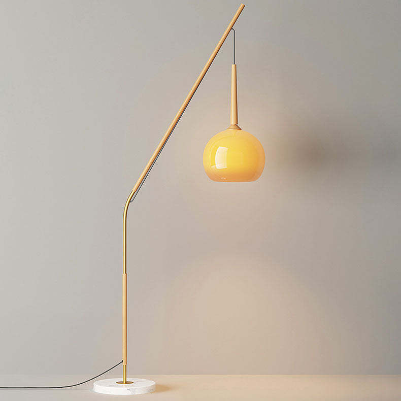 Vintage Orb Iron Glass Floor Lamp