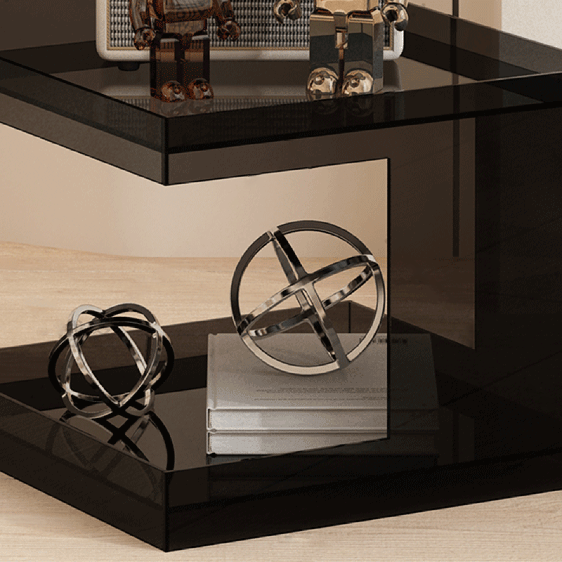 Minimalist Acrylic 3-Tier Square End Table