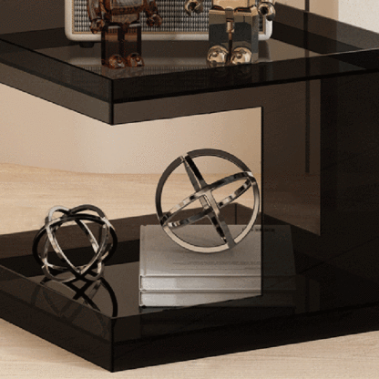 Minimalist Acrylic 3-Tier Square End Table