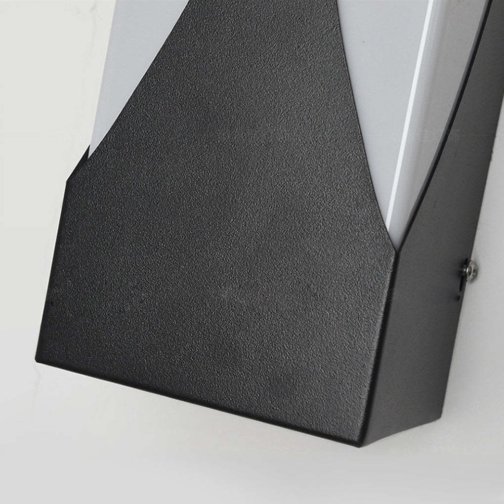 Creative Rectangular Waterproof LED Black Modern Outdoor Wall Sconce Lighting-Lighom