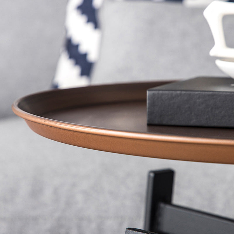 Minimalist Round Iron 4-Leg Coffee Table