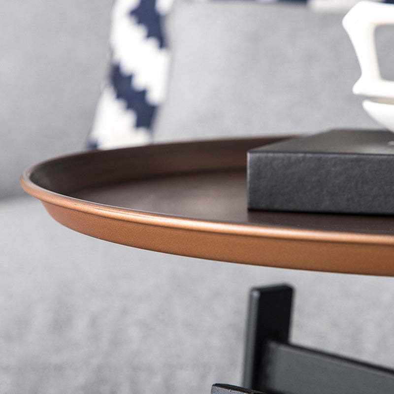Minimalist Round Iron 4-Leg Coffee Table