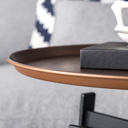 Minimalist Round Iron 4-Leg Coffee Table
