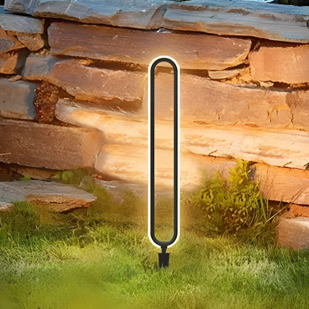 Waterproof Long Strip Aluminum LED Black Modern Solar Pathway Lights-Lighom