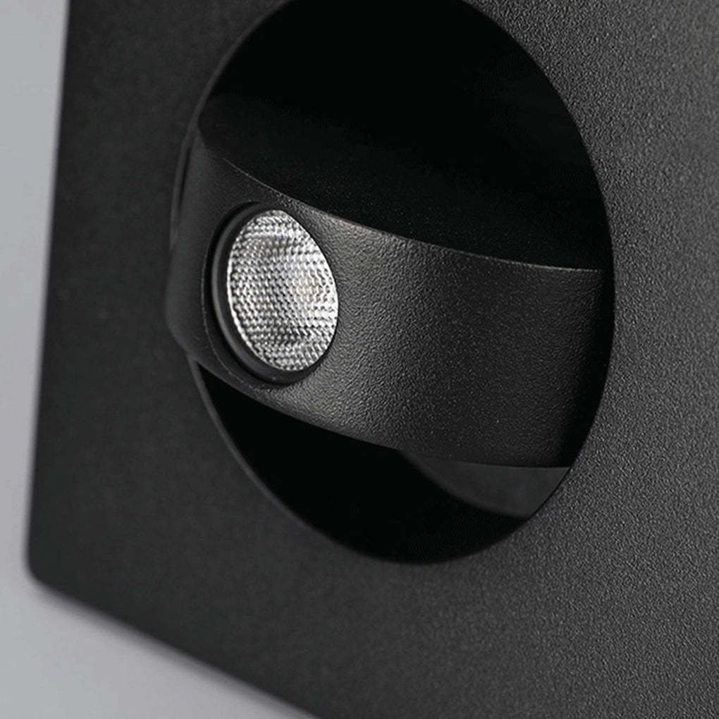 Round Square Adjustable 3W LED Recessed Nordic Wall Lamp Sconce Lighting-Lighom