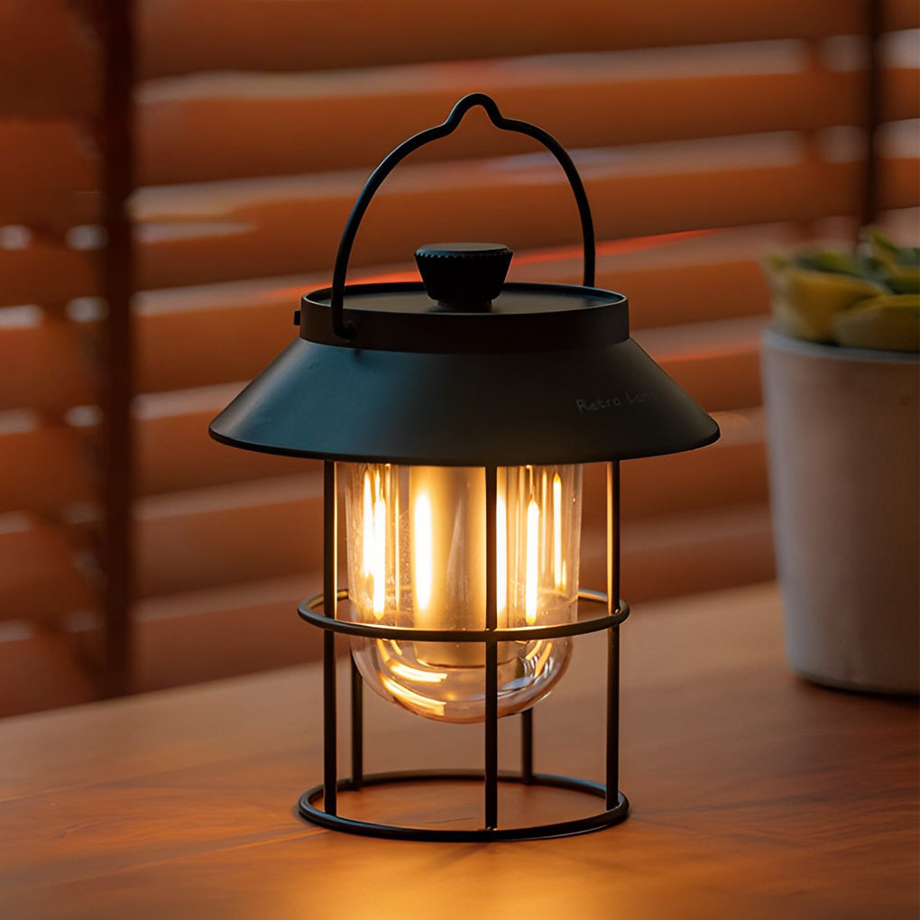 USB Rechargeable Dimmable LED Hanging Stand Portable Outdoor Lanterns-Lighom