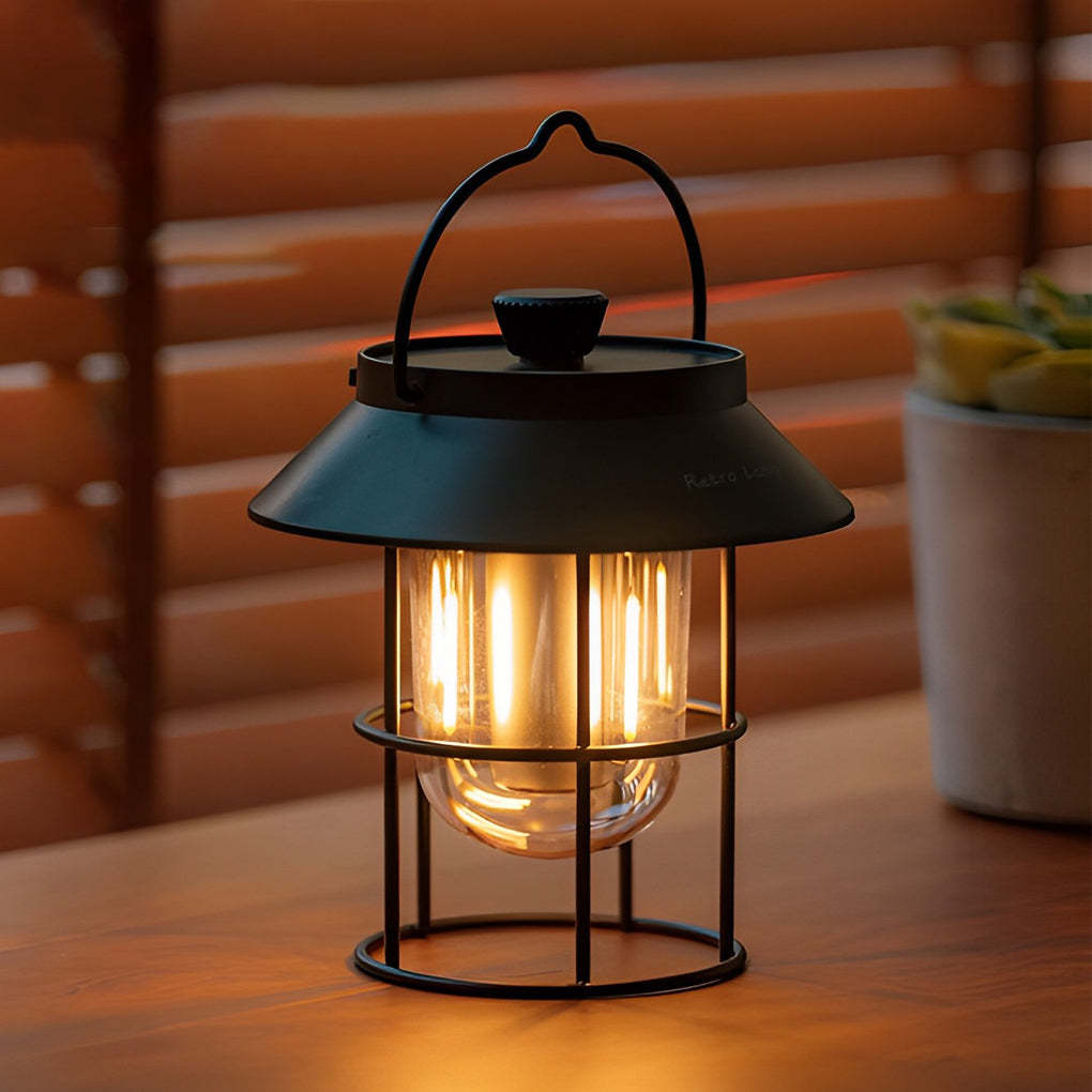 USB Rechargeable Dimmable LED Hanging Stand Portable Outdoor Lanterns-Lighom
