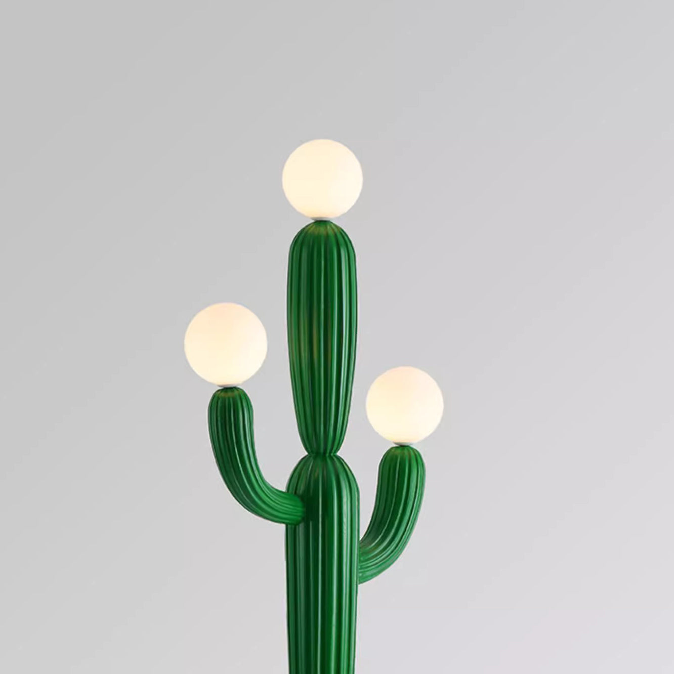 Contemporary Cactus Resin Glass 3-Light Floor Lamp