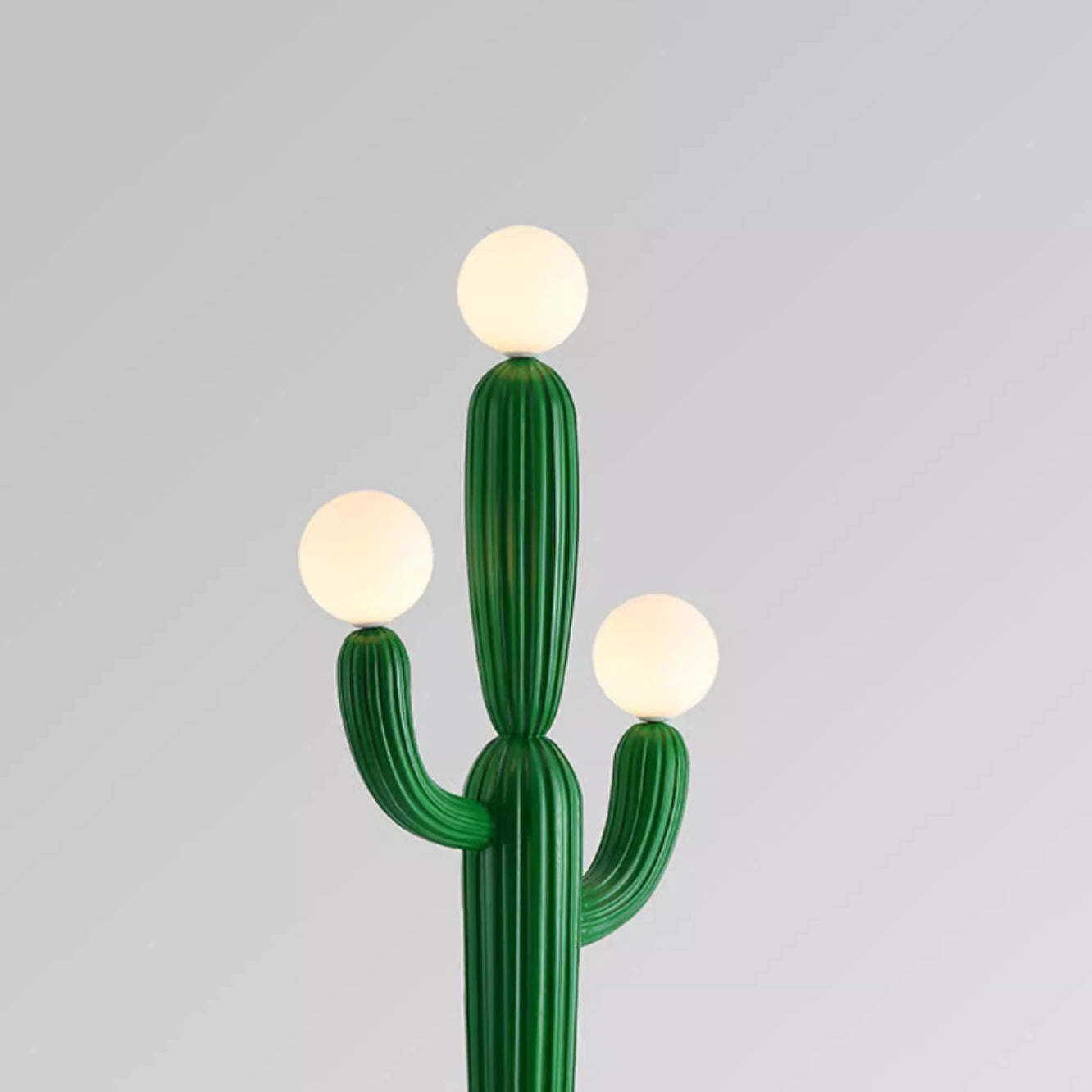 Contemporary Cactus Resin Glass 3-Light Floor Lamp