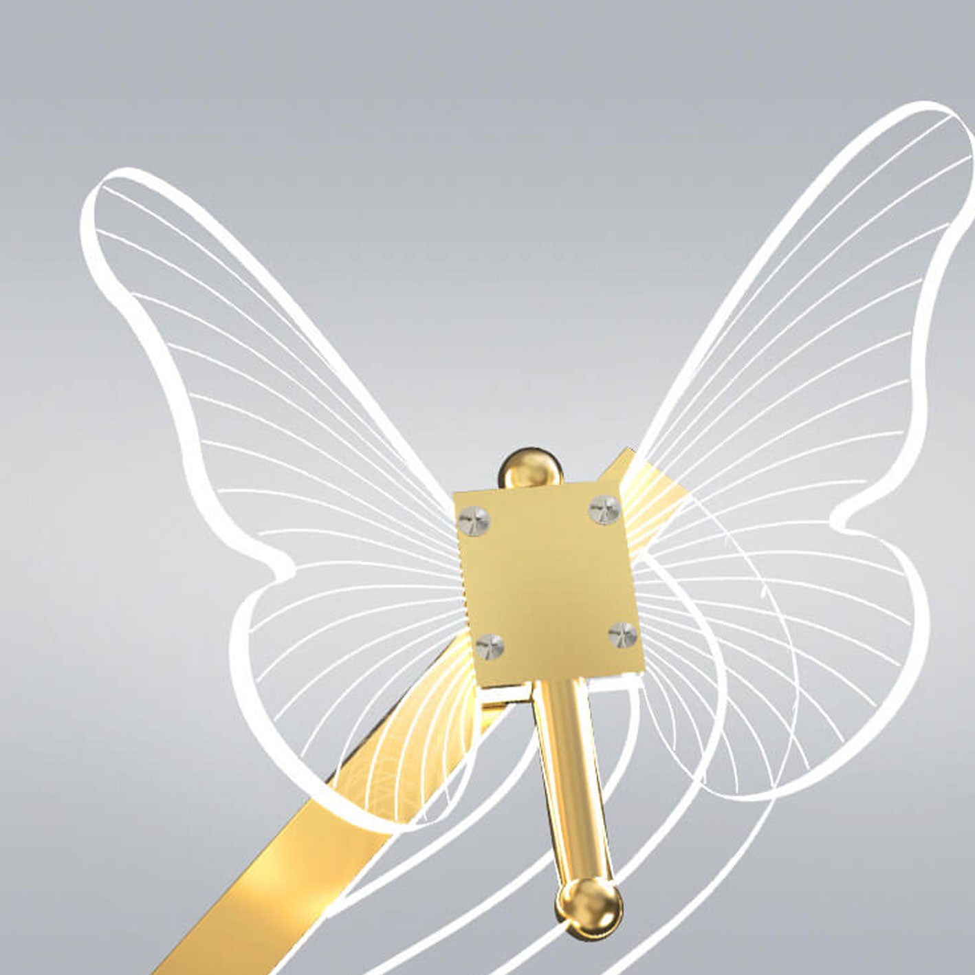Nordic Butterfly Round Linear Island LED Chandelier