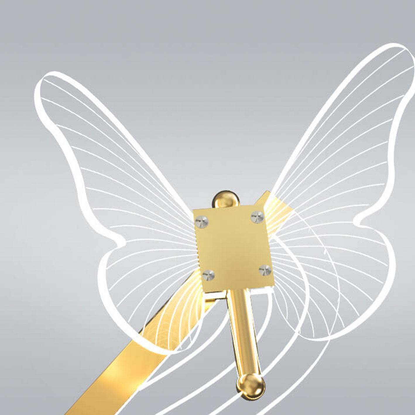 Nordic Butterfly Round Linear Island LED Chandelier