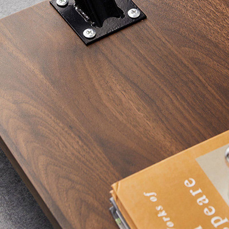 Transitional Wood Iron 2-Tier Coffee Table